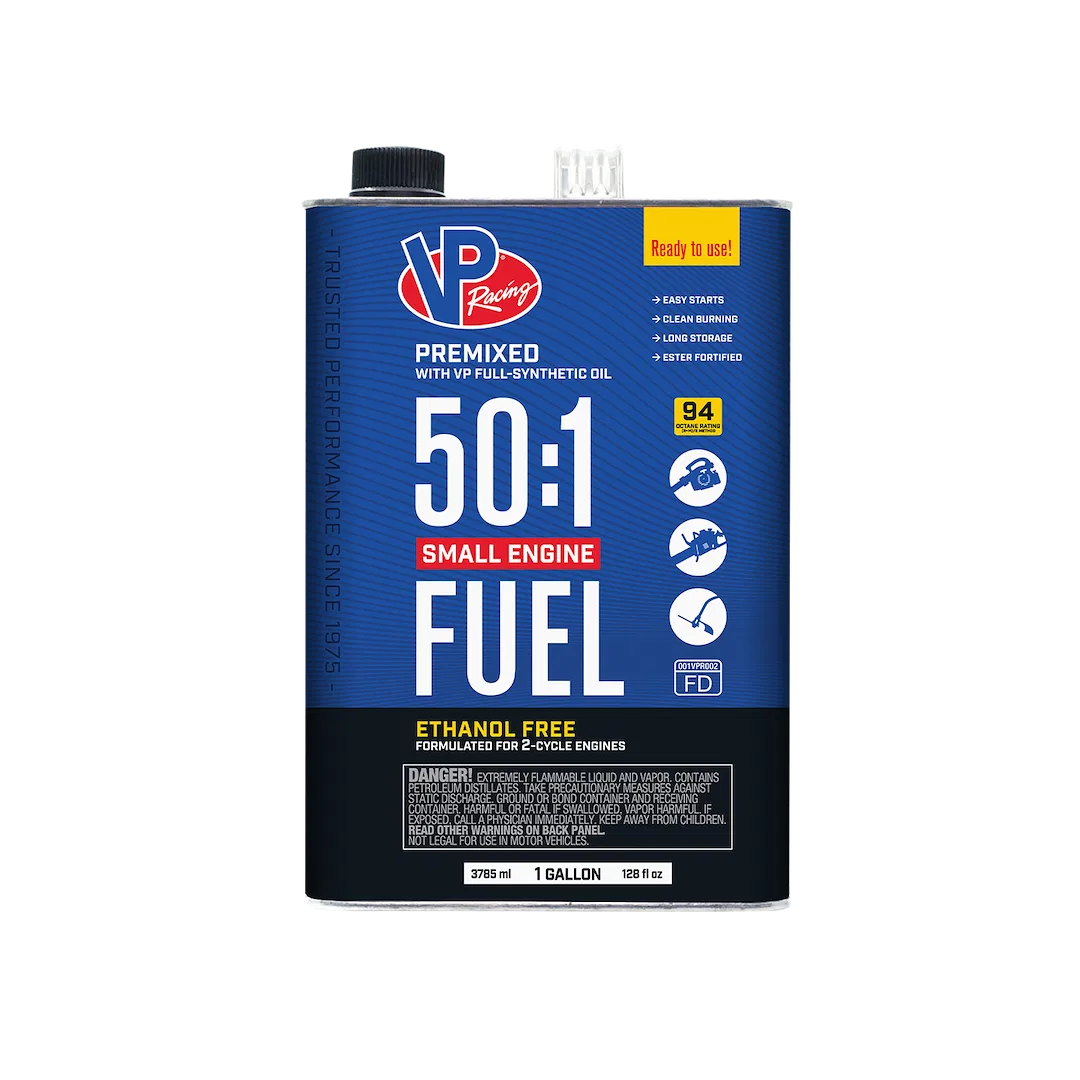 6231 – VP FUEL Fuel, Pre-Mixed Oil Use With 50:1 Ratio 2 Cycle Engines Ethanol Free Blue 1 Gallon Can Single